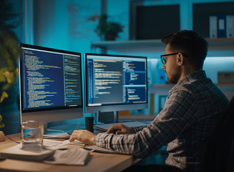 developer working